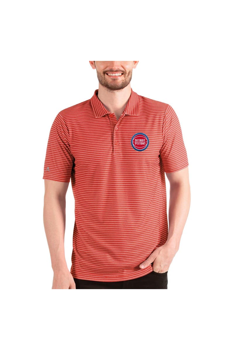 ANTIGUA Men's Antigua Red/White Detroit Pistons Esteem Polo, Main, color, 