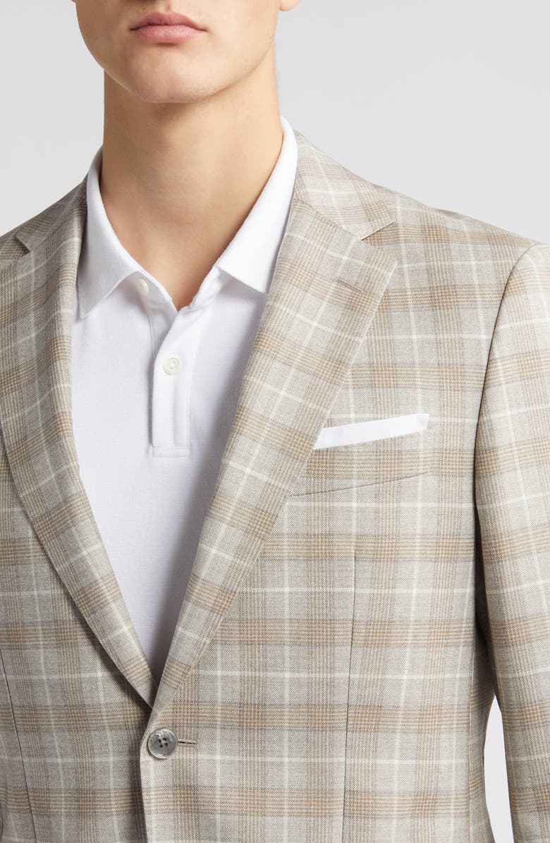 BOSS Hutson Plaid Virgin Wool Sport Coat, Alternate, color,