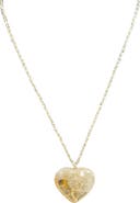 MADISON BEVERLY HILLS Sun-Drenched Citrine Artisanal Heart Statement Necklace