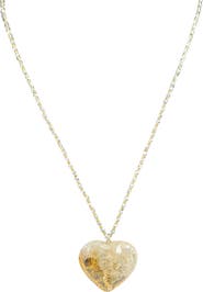 MADISON BEVERLY HILLS Sun-Drenched Citrine Artisanal Heart Statement Necklace