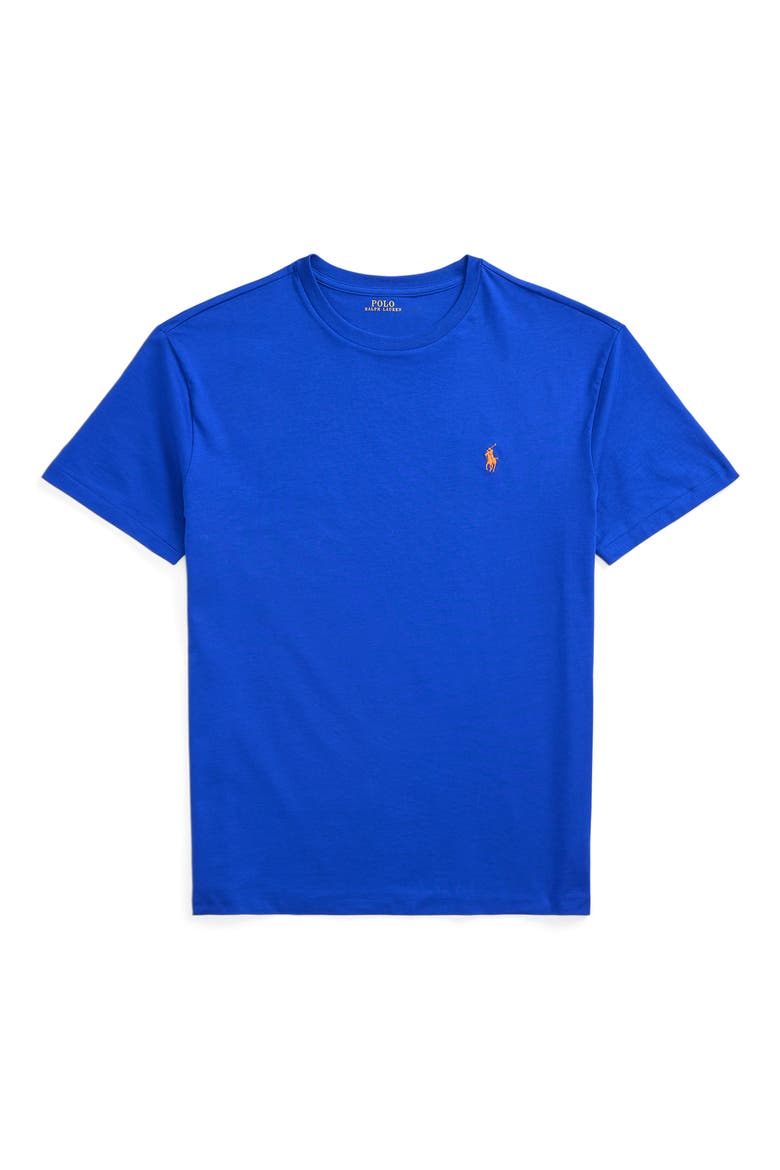 Embroidered Short Sleeve Jersey T-Shirt, Alternate, color, BLUE SATURN