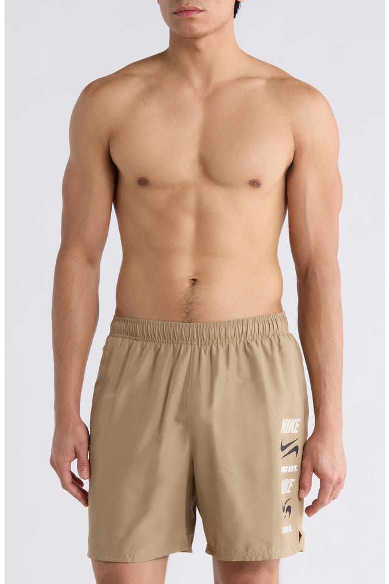 7-Inch Volley Swim Shorts, Main, color, KHAKI
