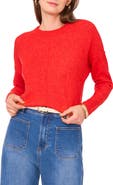 Vince Camuto Exposed Seam Crewneck Sweater