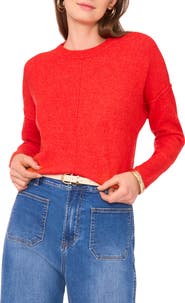Vince Camuto Exposed Seam Crewneck Sweater