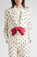 Valentino Garavani Polka Dot Bow Blazer
