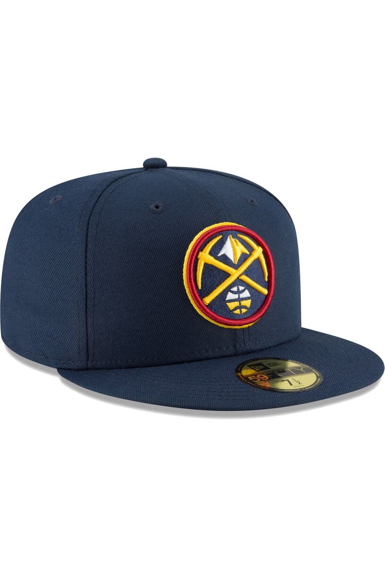Men's New Era Navy Denver Nuggets Team 59FIFTY Fitted Hat, Alternate, color, Navy