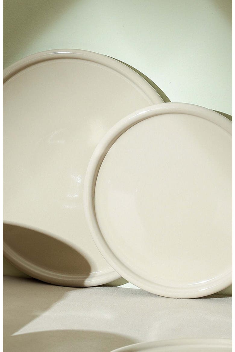 Eden Stoneware 4-Piece Dinner Plate Set, Alternate, color, Beige