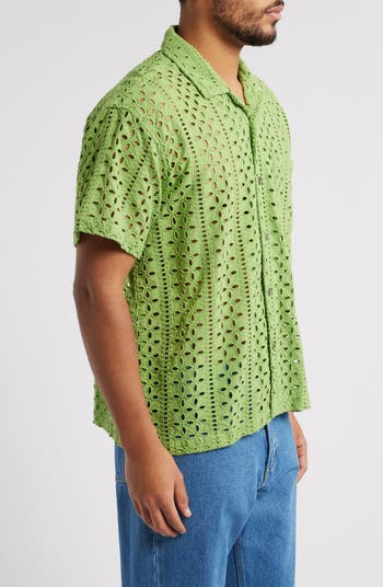 Ayers Pointelle Cotton Camp Shirt
