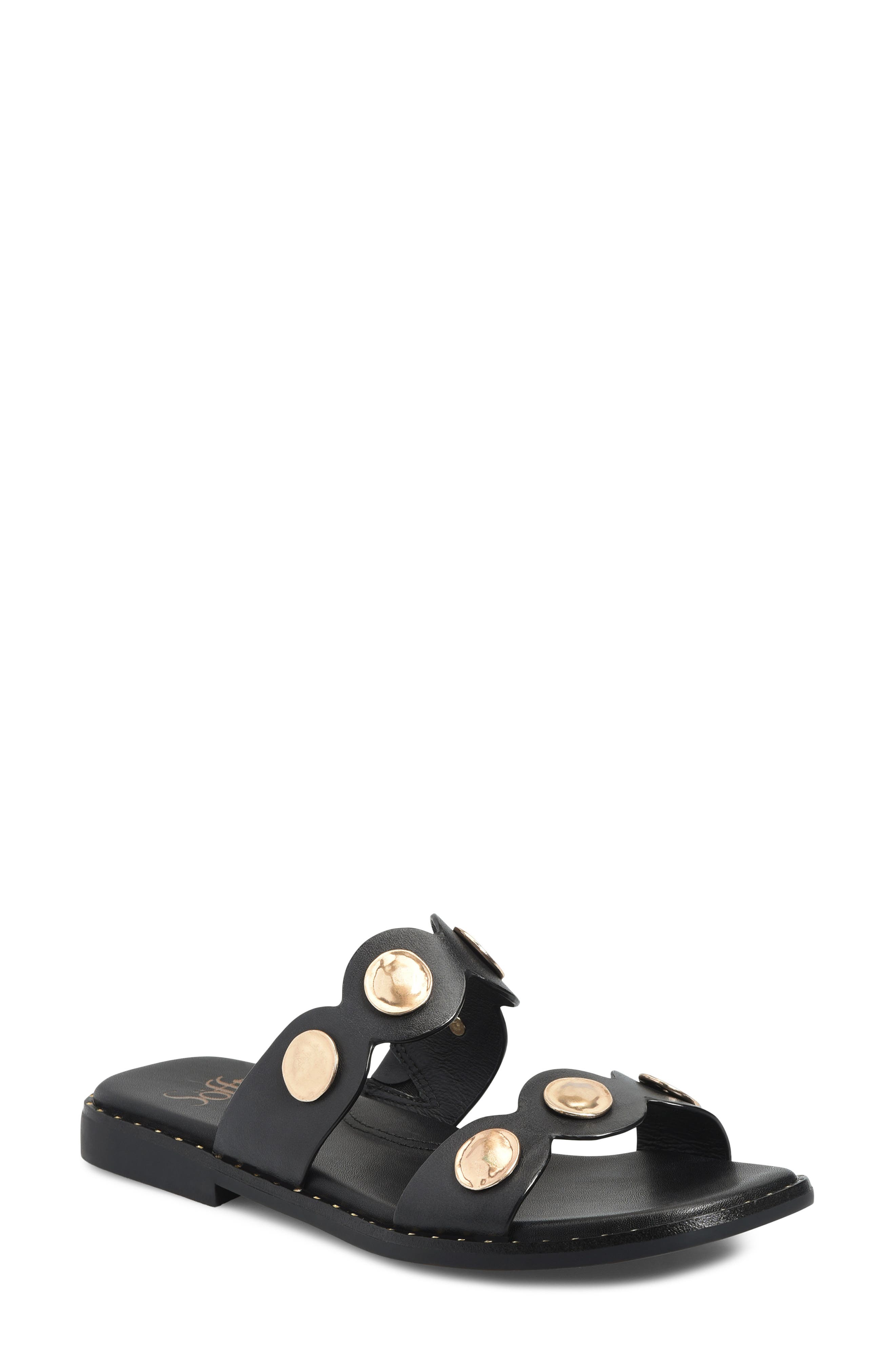 Söfft Ezra Slide Sandal, Main, color, Black