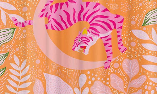 Deny Designs Tangerine Shower Curtain In Orange