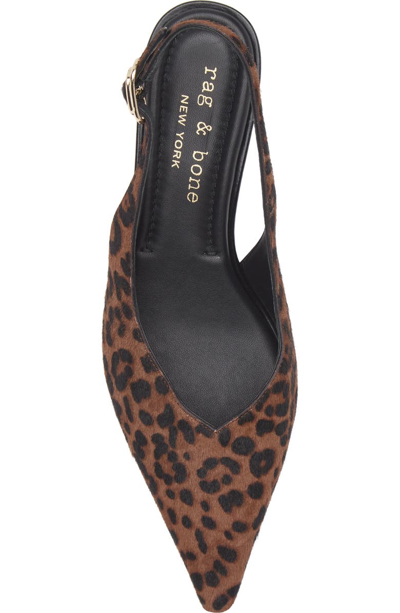 rag & bone Madison Slingback Pointed Toe Kitten Heel Pump, Alternate, color, Leopard