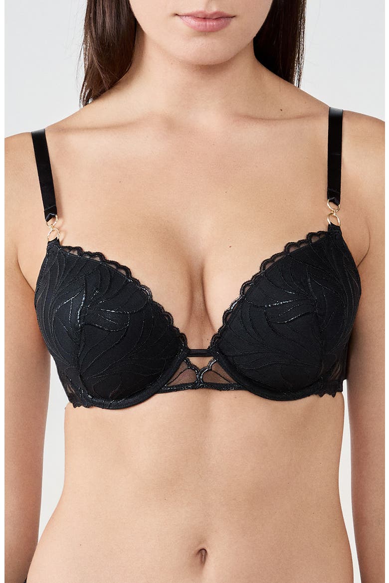 Envolee N°9 Underwire Bra, Main, color, BLACK