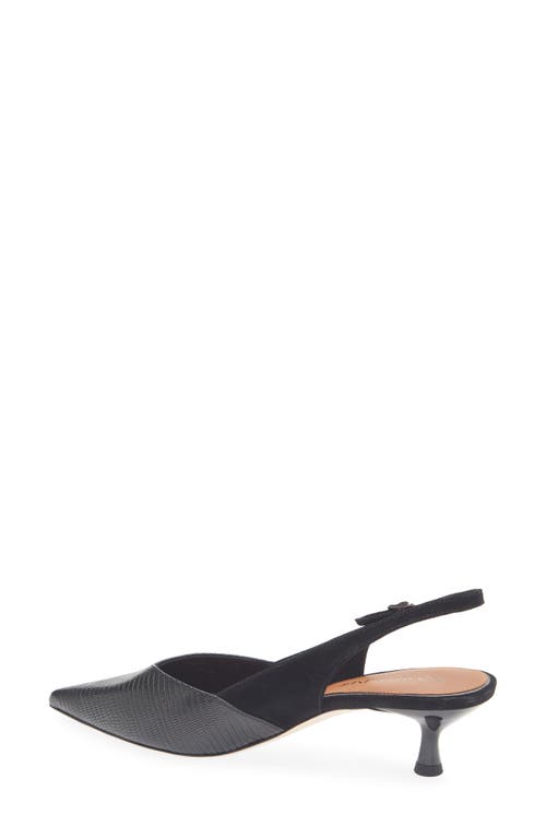 DONALD PLINER DONALD PLINER SODASHI SNAKESKIN EMBOSSED POINTED TOE SLINGBACK PUMP