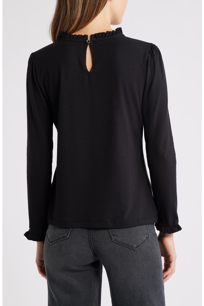 Ruffle Detail Top, Alternate, color, BLACK