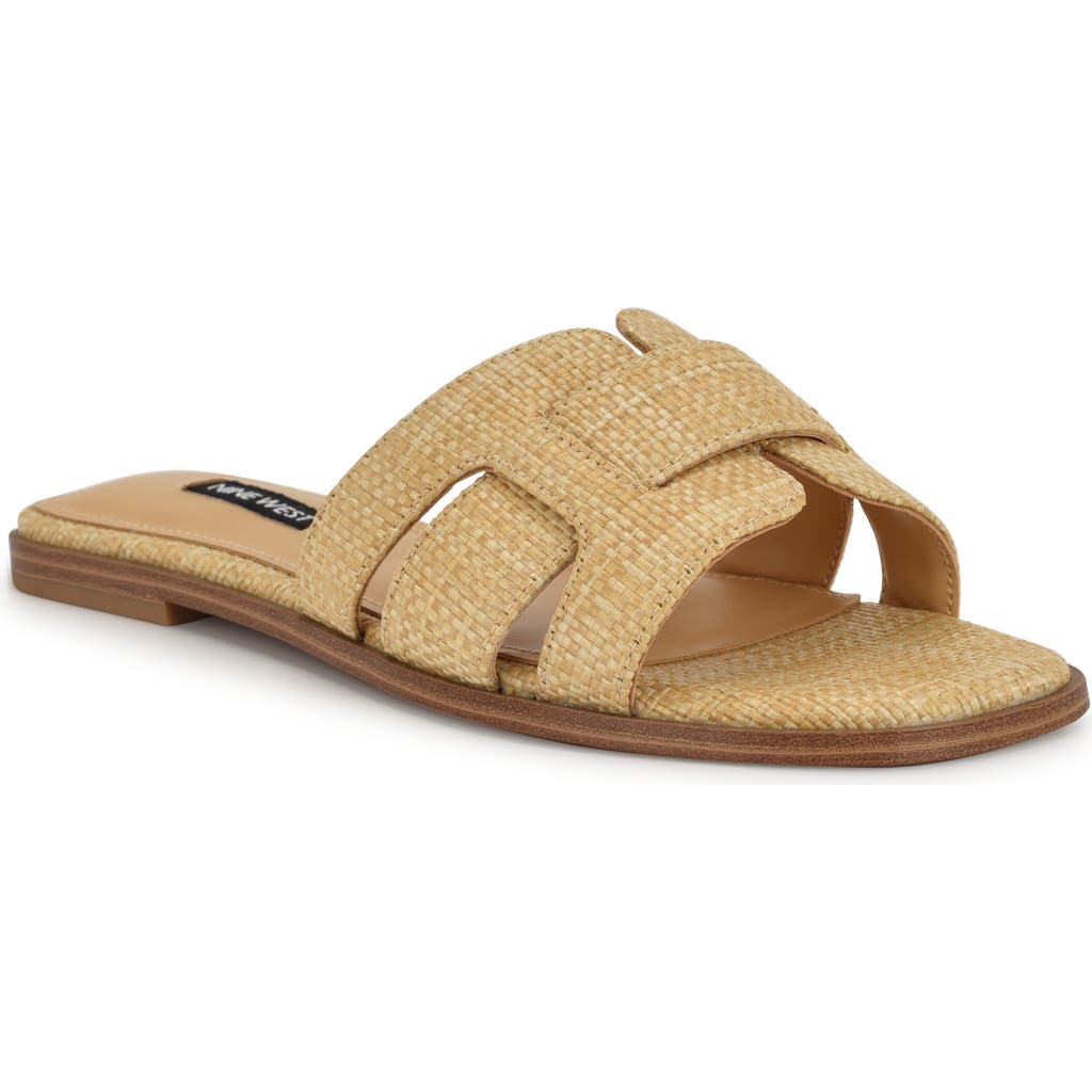 Nine West Germani Slide Sandal In Light Natural