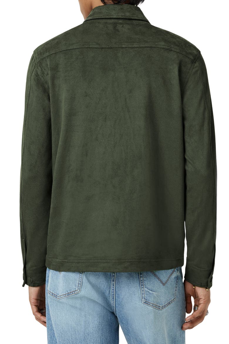 Mota Regular Fit Faux Suede Shirt Jacket, Alternate, color, MOSS