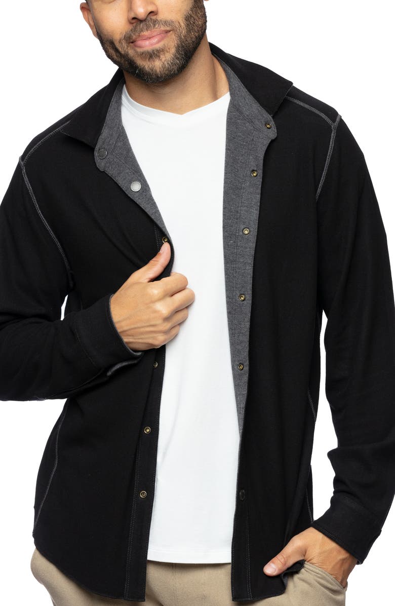 Fundamental Coast Andy Reversible Flipside Fleece Snap-Up Shirt Jacket, Alternate, color,