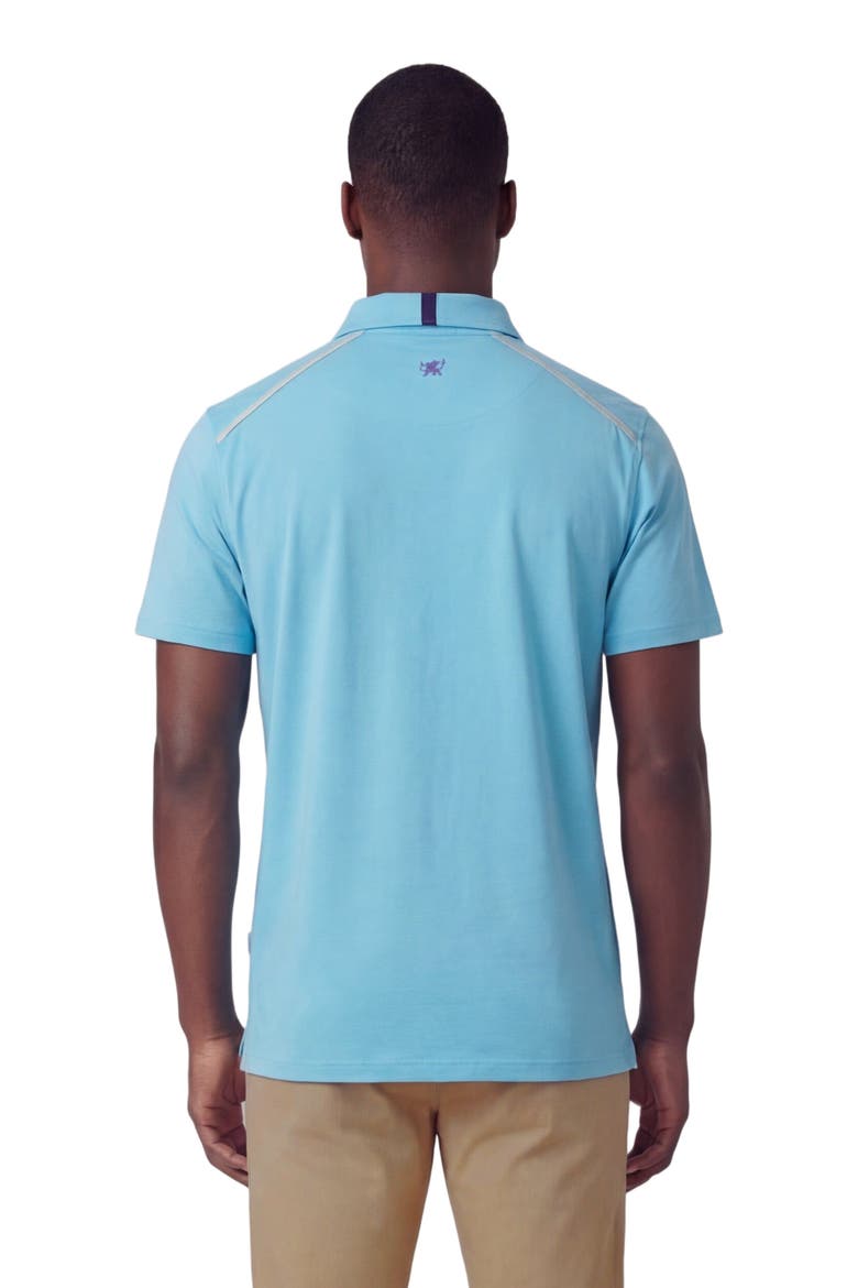 Mens Knit Polo, Alternate, color, TEAL