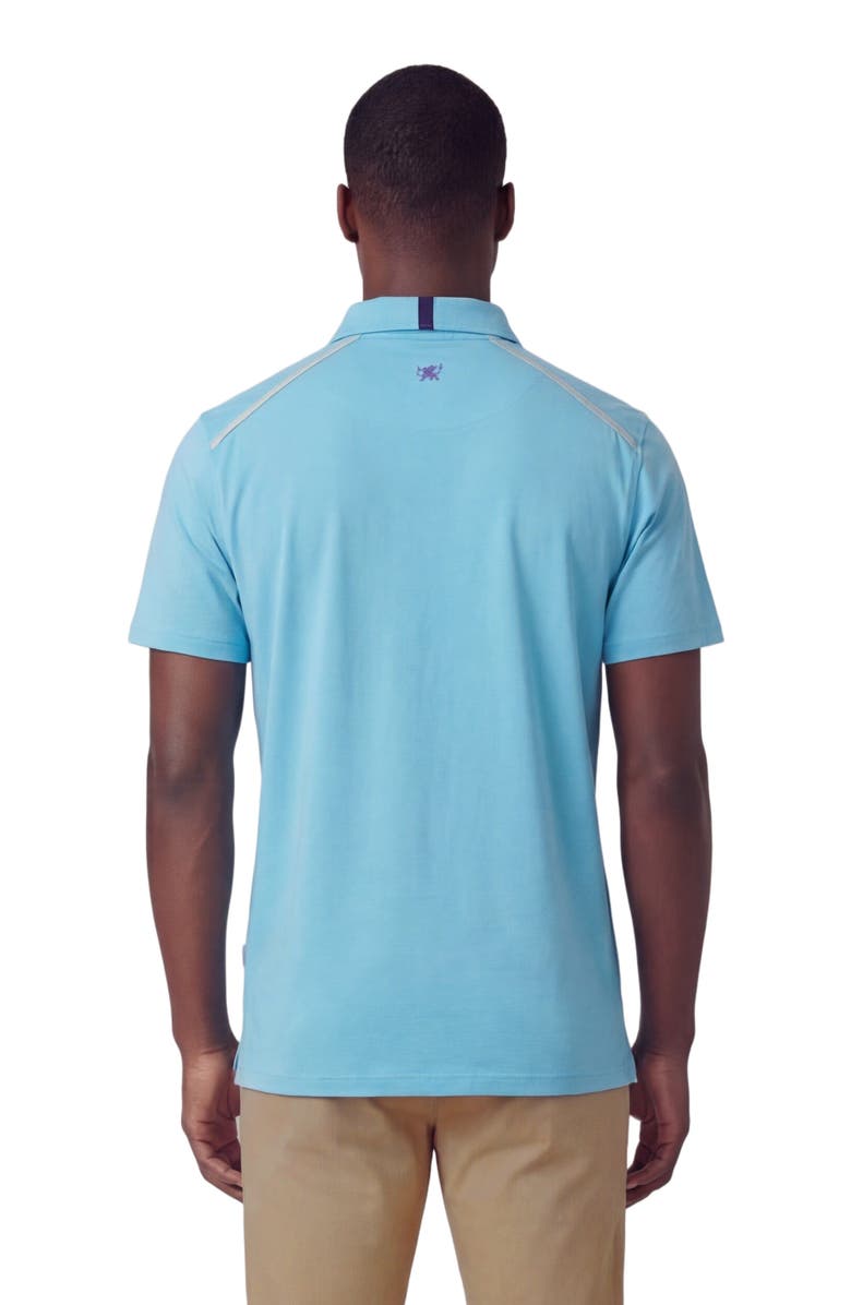 Lords of Harlech Mens Knit Polo, Alternate, color, Teal