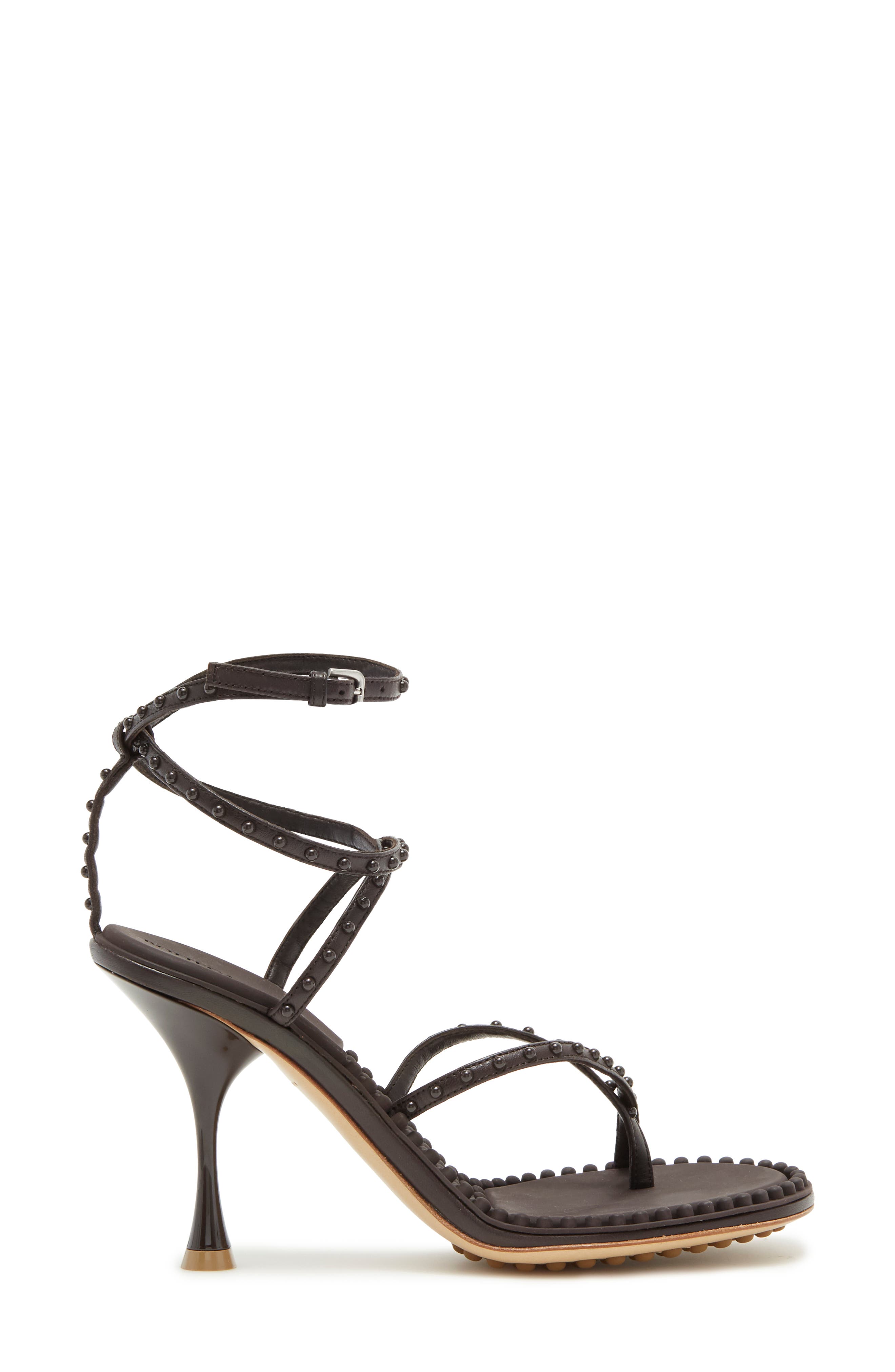 Bottega Veneta Studded Wrap Ankle Sandal, Alternate, color, 