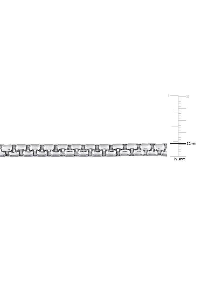 DELMAR Sterling Silver Box Link Chain Necklace, Alternate, color, Silver