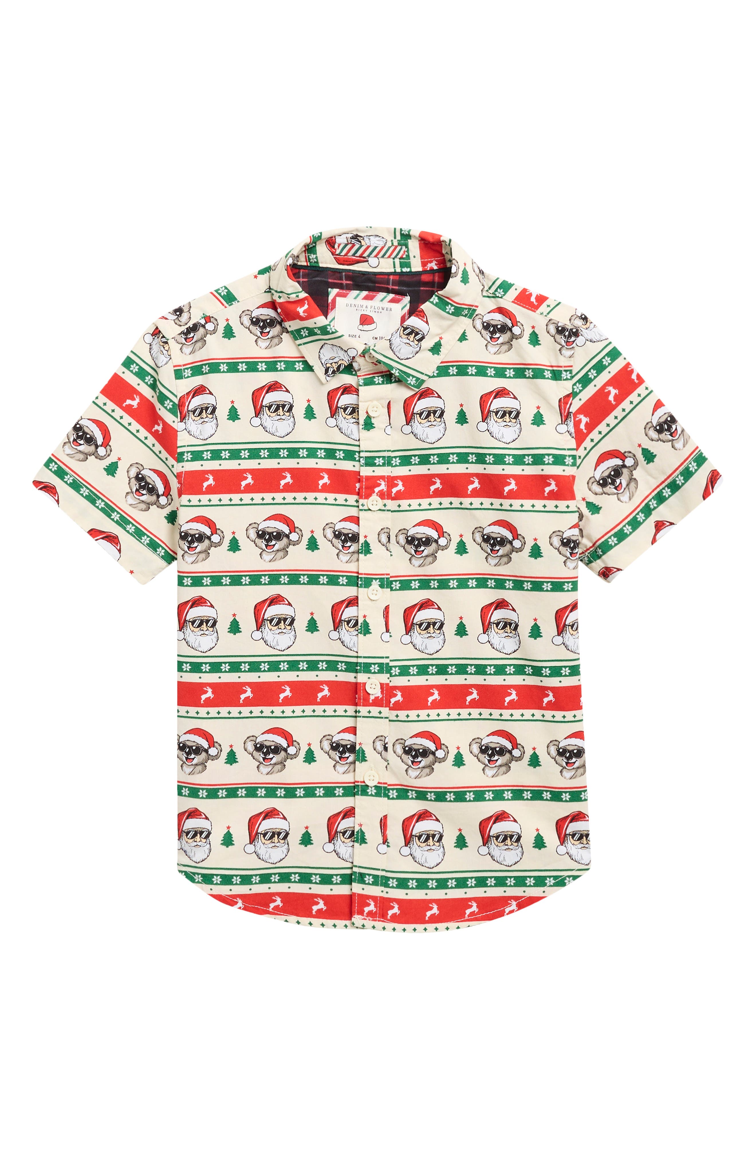 Kids' Holiday Short Sleeve Button-Down Shirt