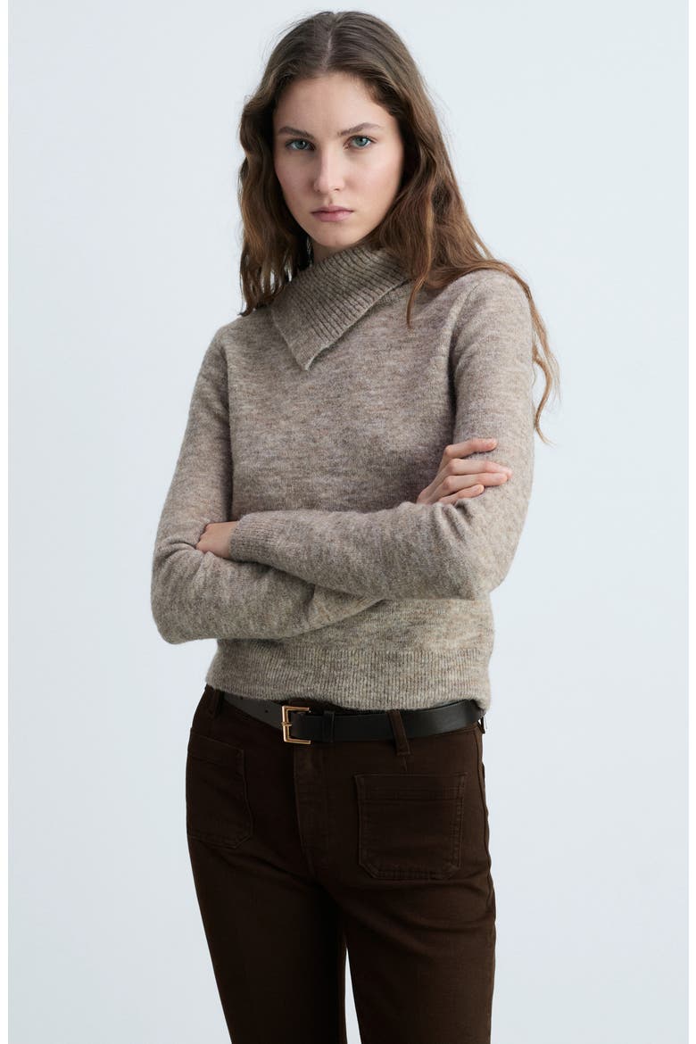 Patch Pocket Raw Hem Crop Flare Jeans, Alternate, color, CHOCOLATE