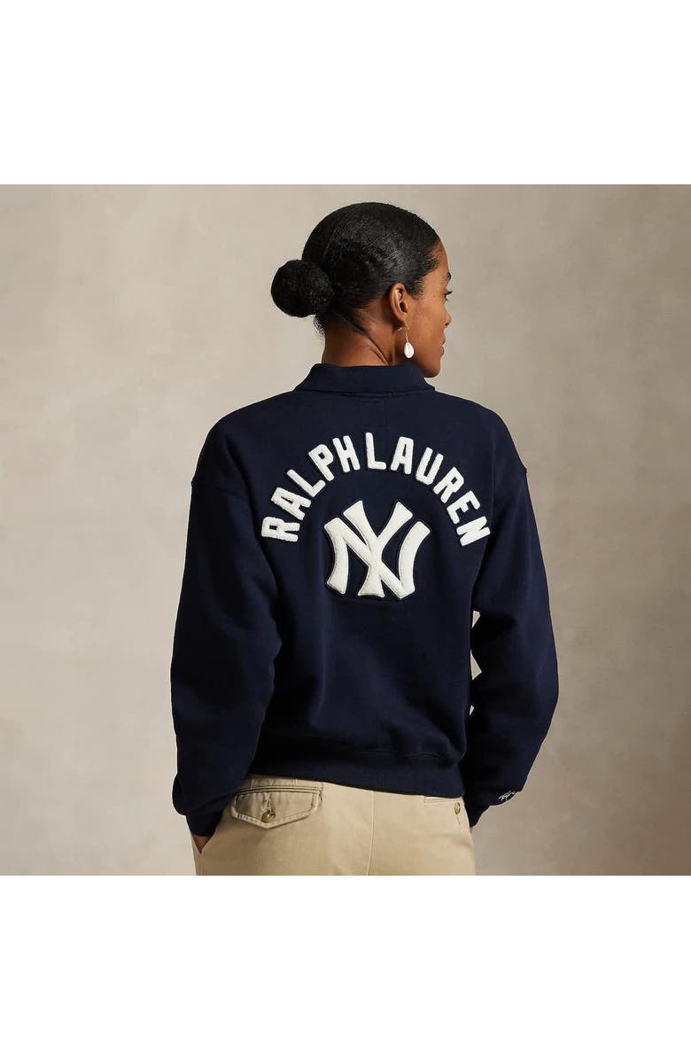 Polo Ralph Lauren Navy Yankees  Fleece Polo, Alternate, color, Navy