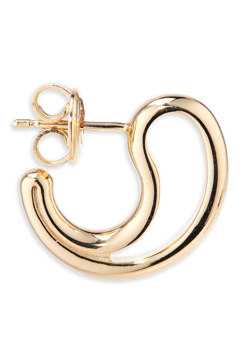 Mini Cutout Teardrop Earrings, Alternate, color, 8120 YELLOW GOLD