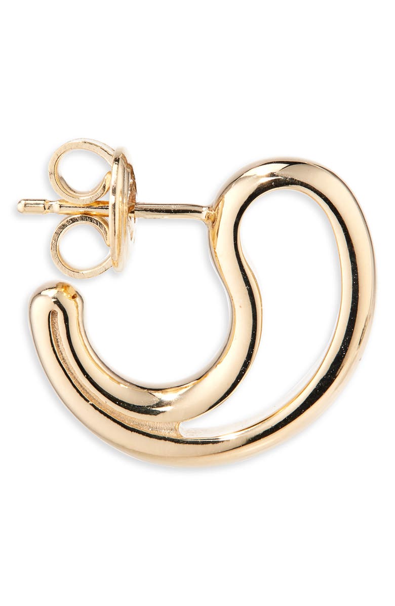 Bottega Veneta Mini Cutout Teardrop Earrings, Alternate, color, 8120 Yellow Gold