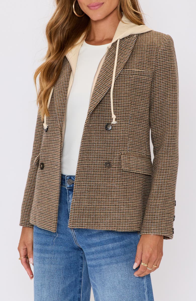 VICI Collection Wren Mixed Media Check Jacket, Alternate, color, 