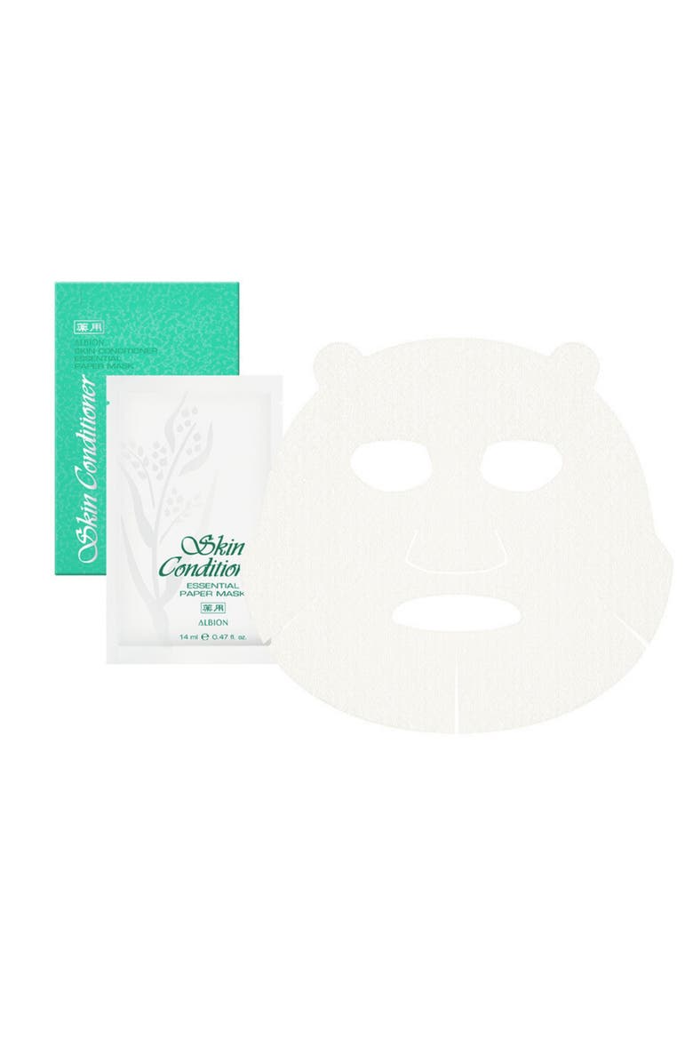 Skin Conditioner Essential Paper Mask, Main, color, White