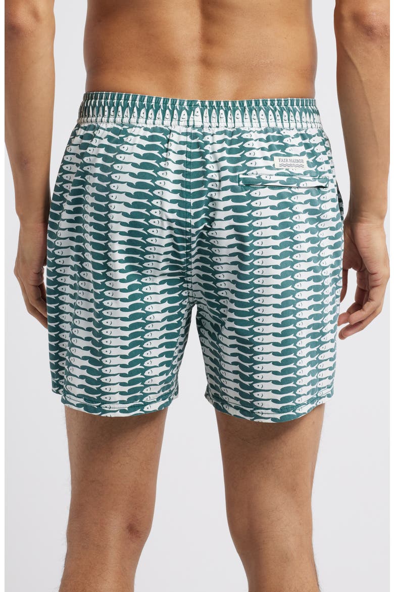 The Bungalow Water Repellent Swim Trunks, Alternate, color, GREEN SARDINE