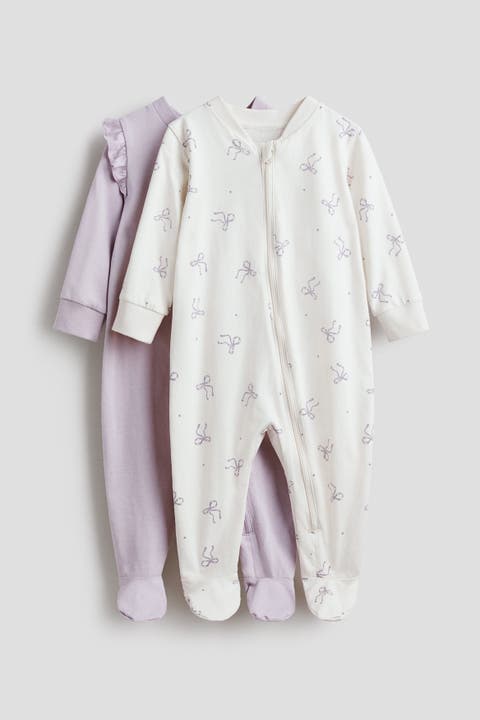 2-pack Zip-up Sleepsuits