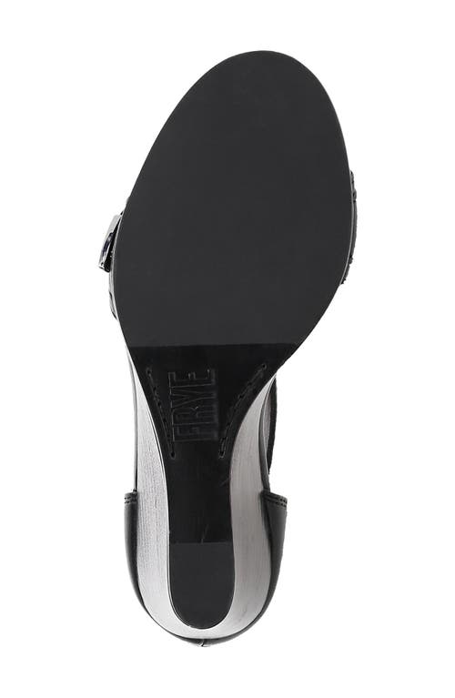 Frye Rachel Ankle Strap Wedge Sandal In Black