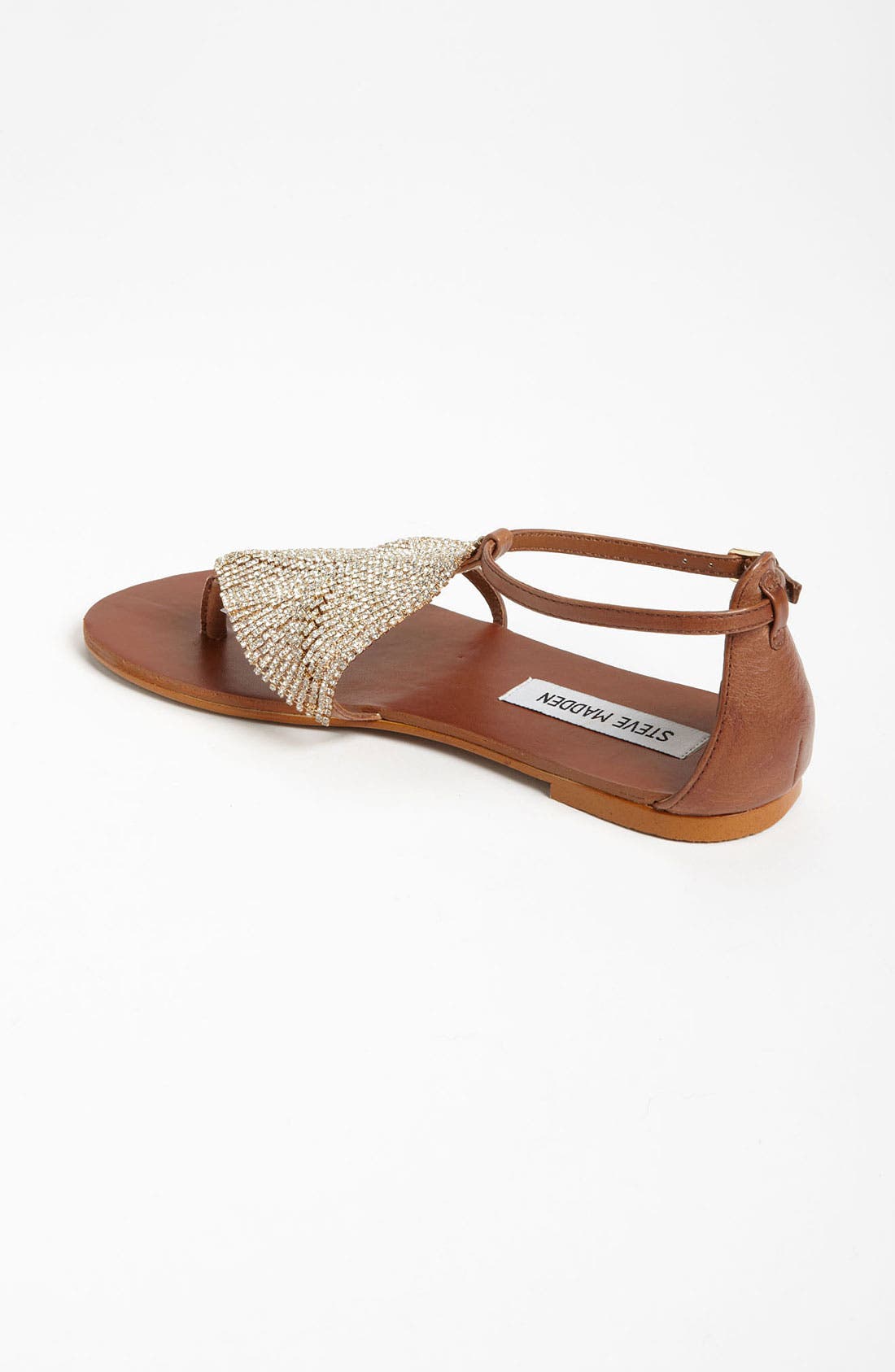 'Shineyy' Sandal, Alternate, color, GOLD/ COGNAC