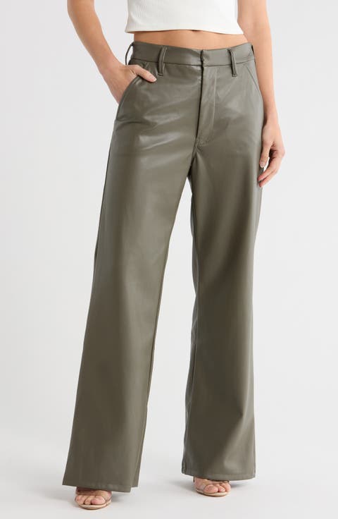 The Sk8er Prep Sneak Faux Leather Pants (Cinder Block - Wax On, Wax Off)