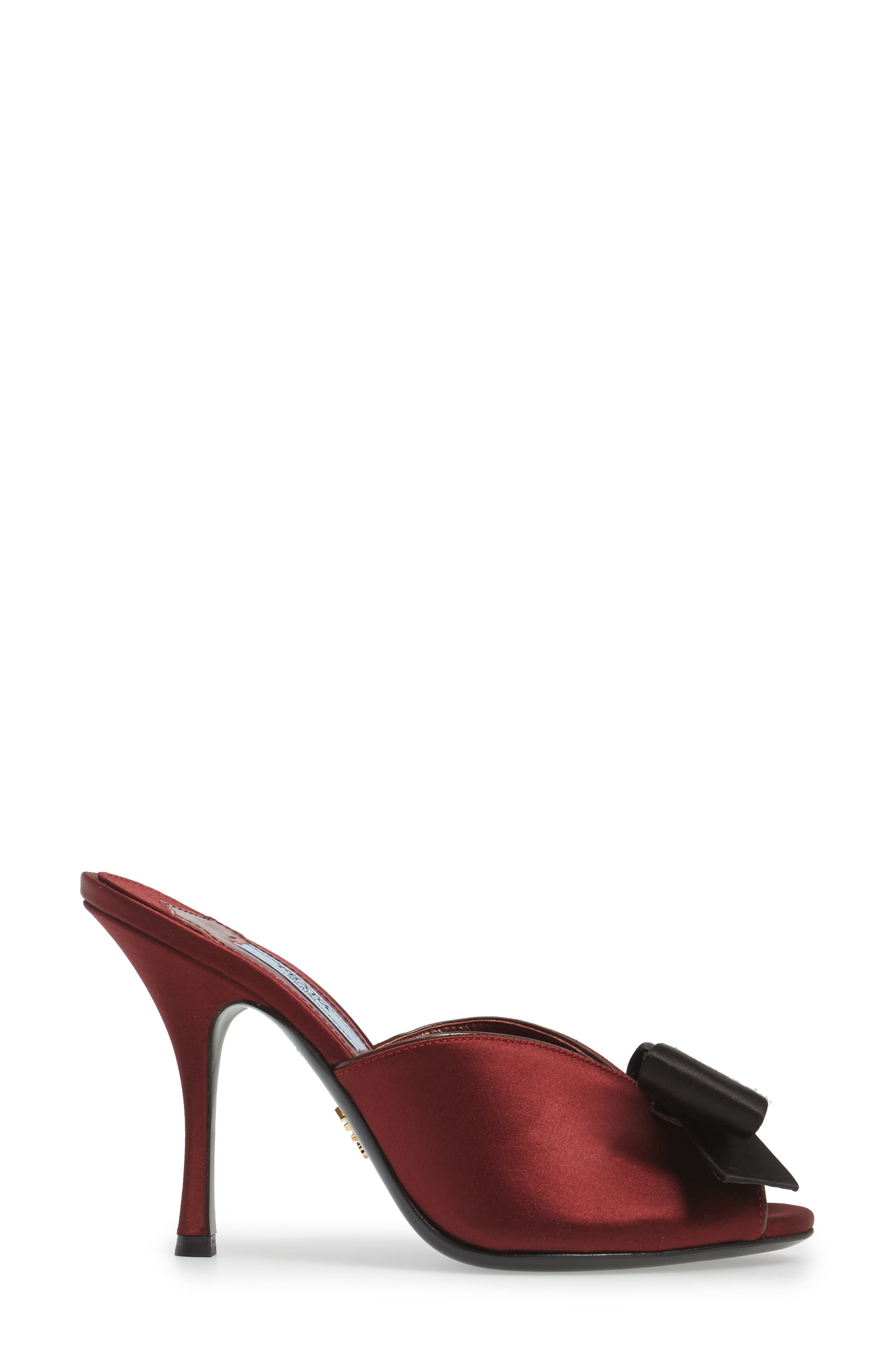 Bow Sandal, Alternate, color, BURGUNDY/ BLACK