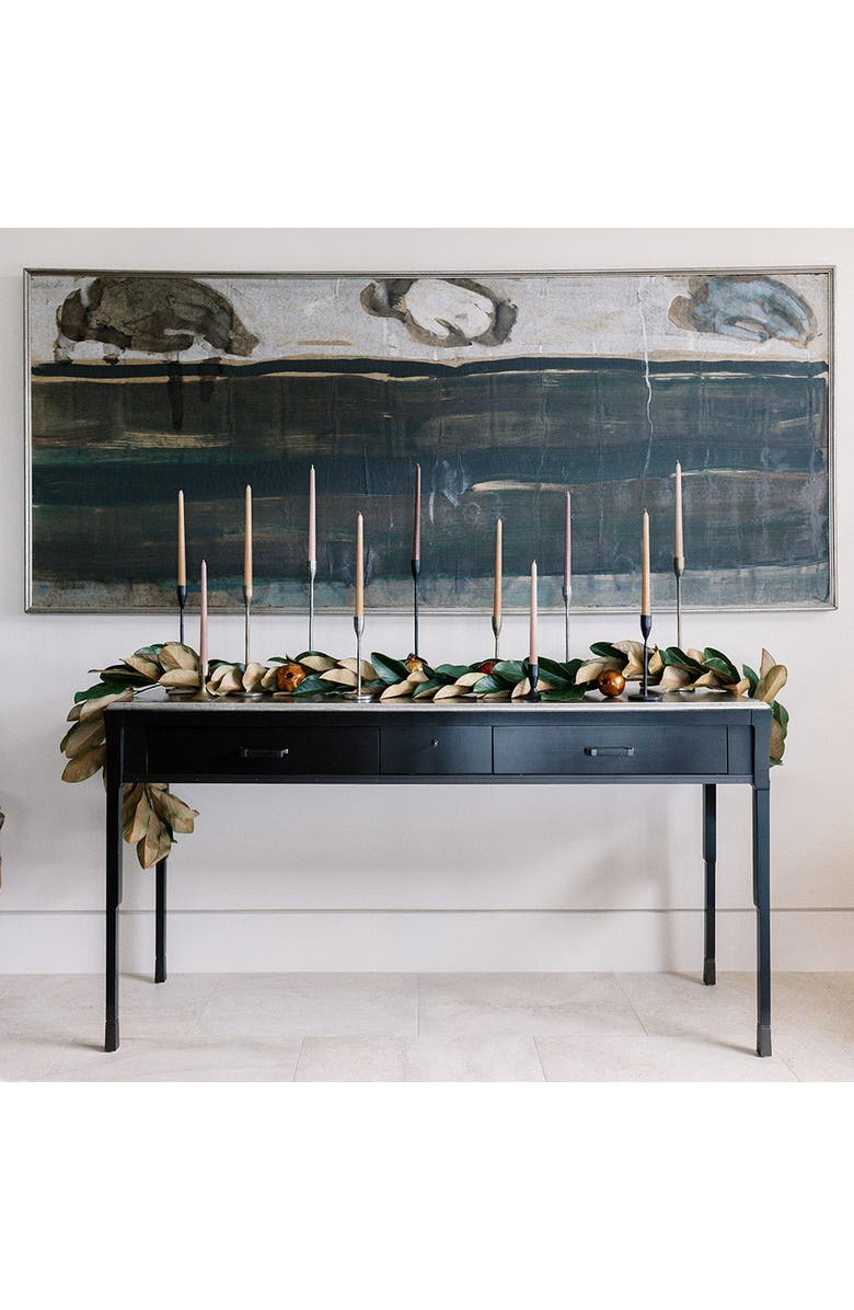 CG Hunter 9' Faux Green Magnolia Leaf Garland, Alternate, color,