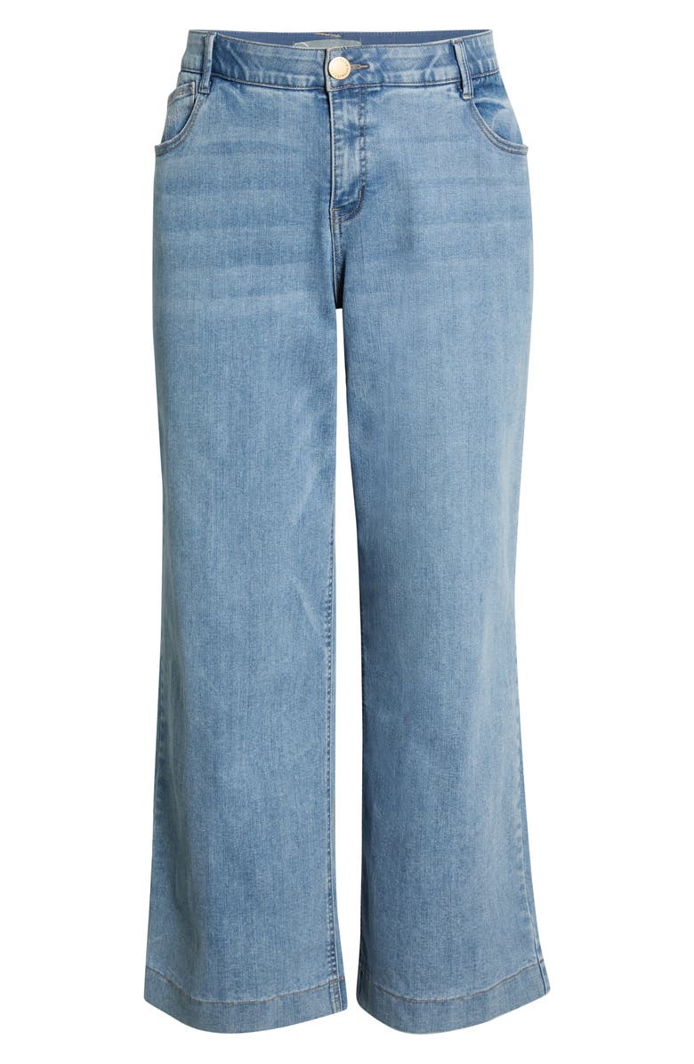 Wit & Wisdom Sam High Waist Wide Leg Jeans, Alternate, color, Mid Blue