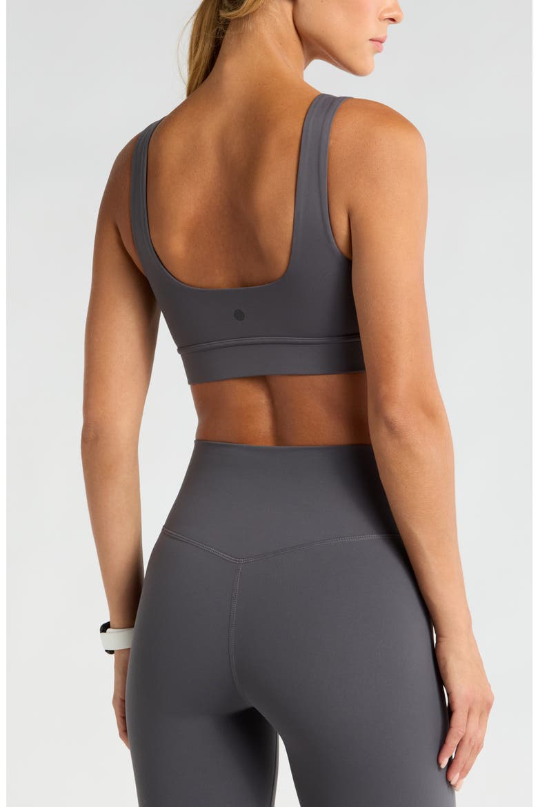 Luxe Lite Squared Up Sports Bra, Alternate, color, GREY FORGED