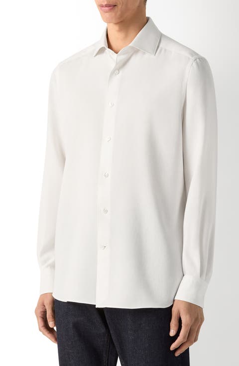 Cashco Cashmere & Cotton Button-Up Shirt