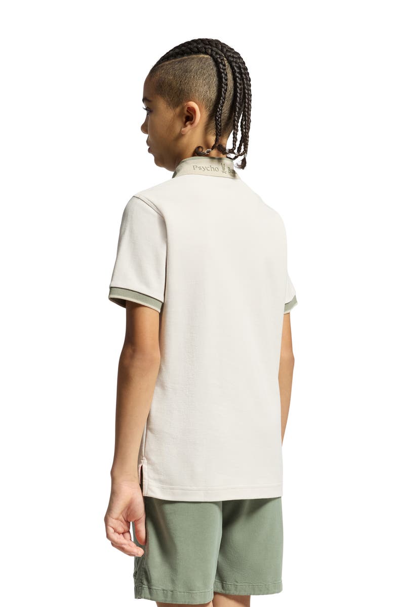 Psycho Bunny Kids' Thatcher Cotton Pique Polo, Alternate, color, Natural Linen