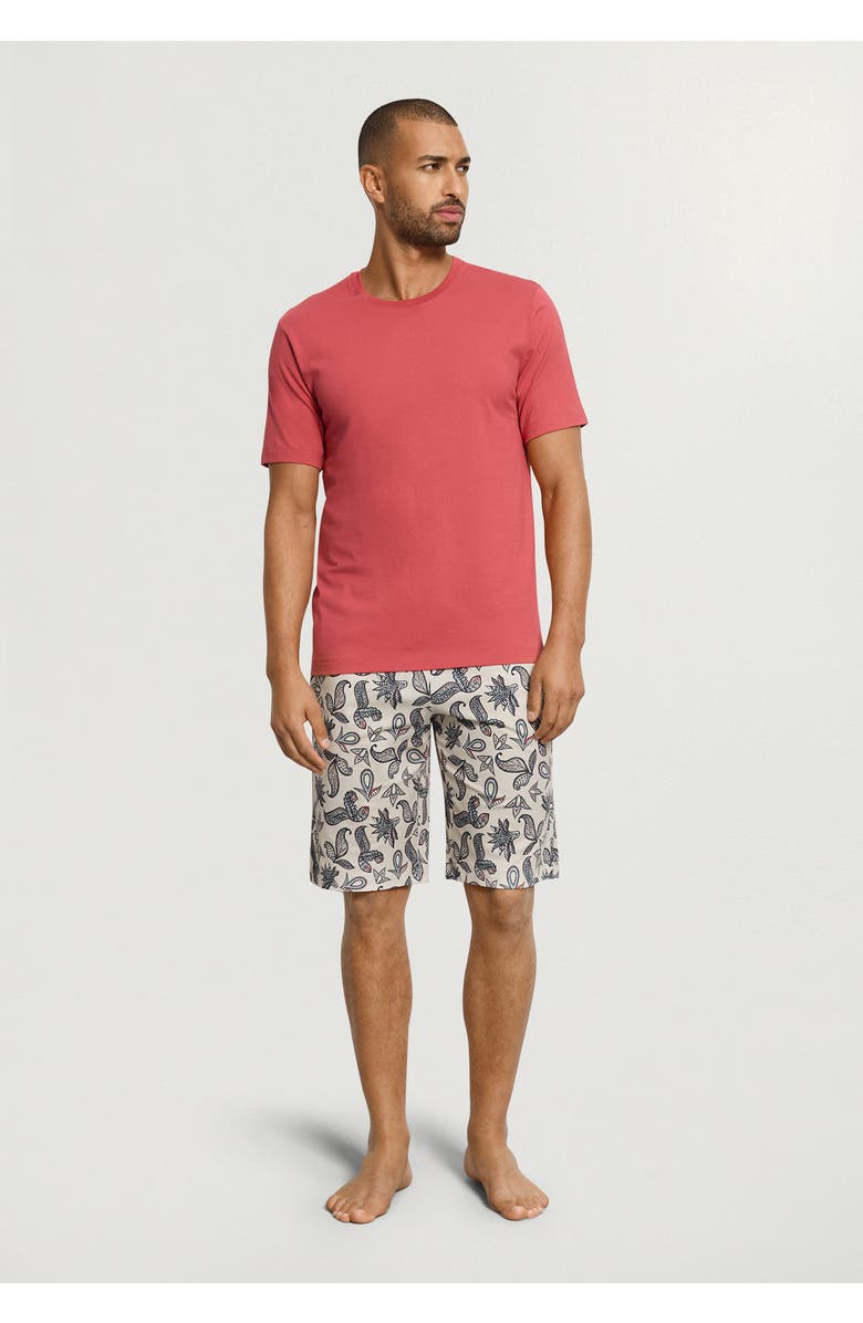 Hanro Night And Day Drawstring Cotton Shorts, Alternate, color, Maritime Paisley