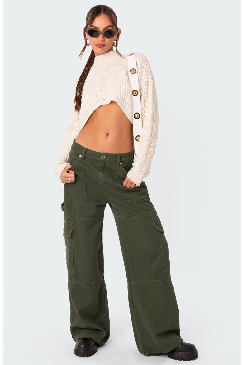 Ember Denim Cargo Pants, Alternate, color, OLIVE