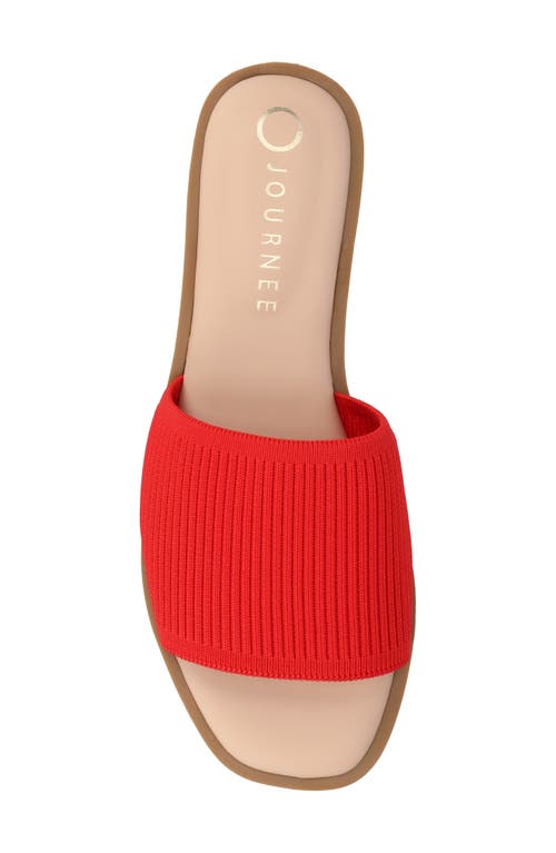 Journee Collection Prisilla Slide Sandal In Red