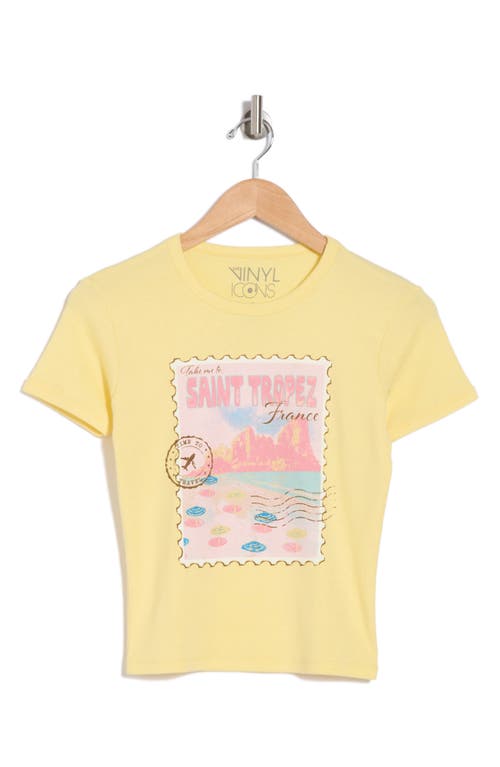 Shop Vinyl Icons Saint Tropez Graphic Baby T-shirt In Yellow