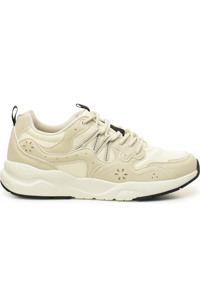 Nicole Miller Mix Media Sneaker, Alternate, color, Beige