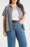 Caslon® Linen Blend Button-Up Shirt