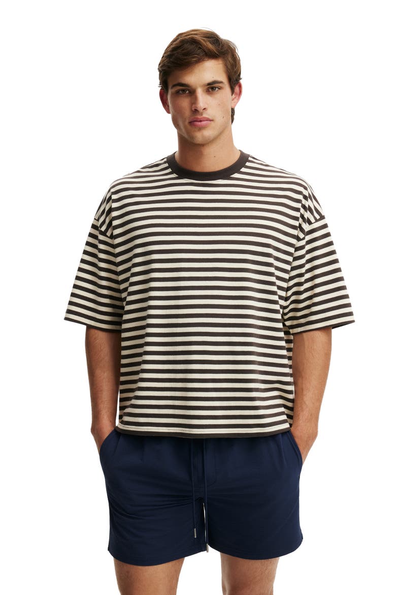Men's Stretch Swim Short, Alternate, color, Navy Seersucker